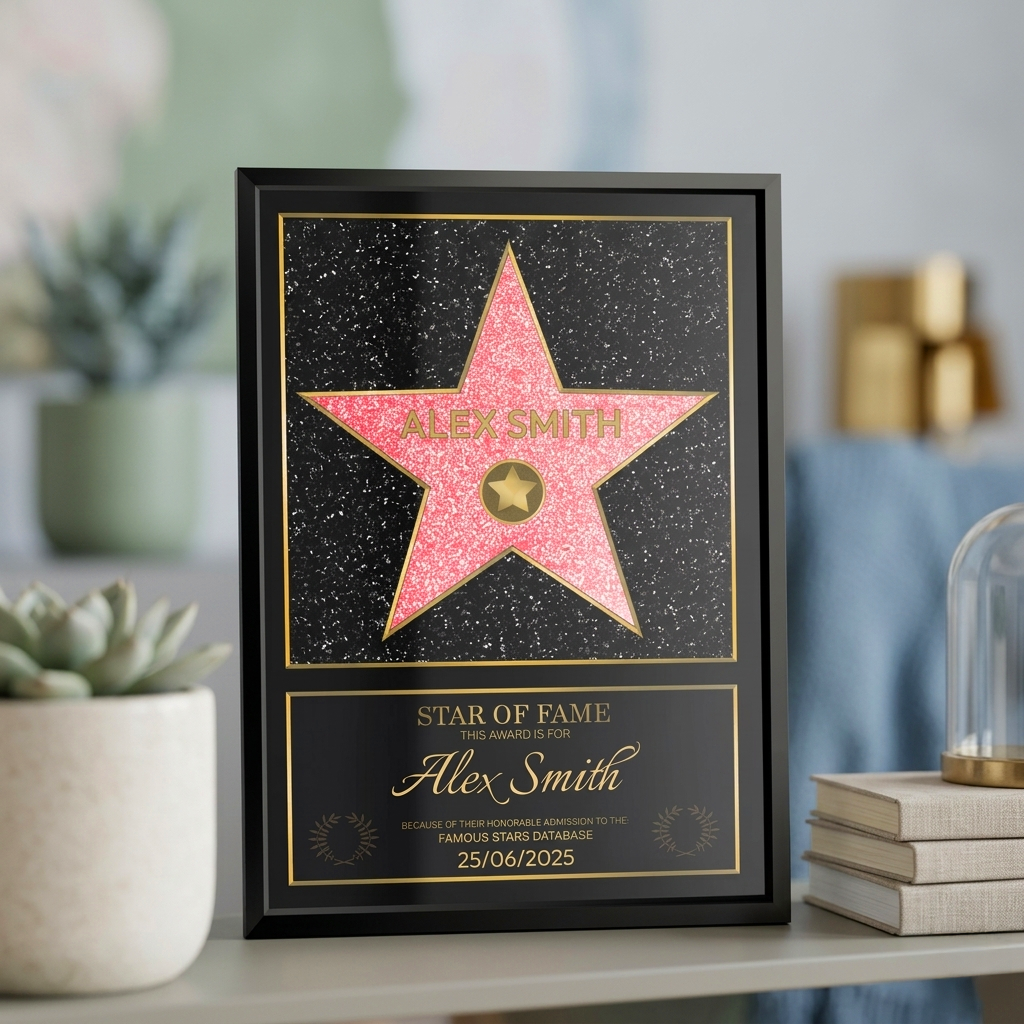 * Estrella de Hollywood Personalizada