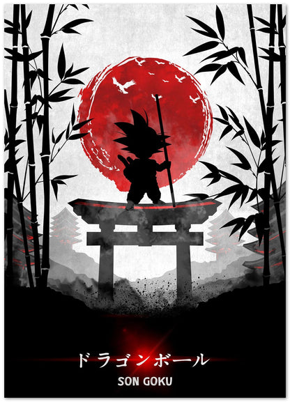 Son Goku japanese art - @UciStudio