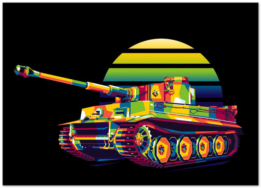 Panzerkampfwagen VI Tiger in WPAP Illustration - @lintank_popart