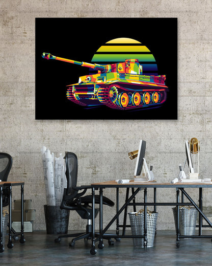 Panzerkampfwagen VI Tiger in WPAP Illustration - @lintank_popart