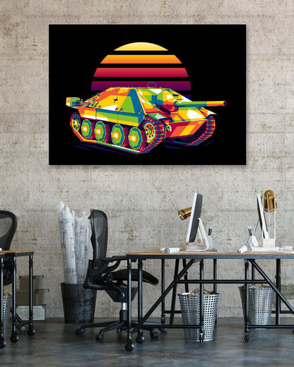 Jagdpanzer 38 Hetzer in WPAP Illustration - @lintank_popart