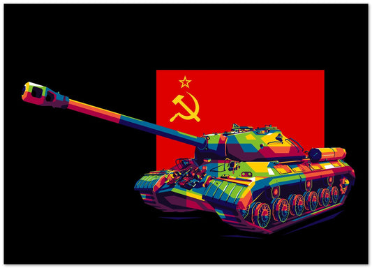 IS-3 Heavy Tank in WPAP Illustration - @lintank_popart