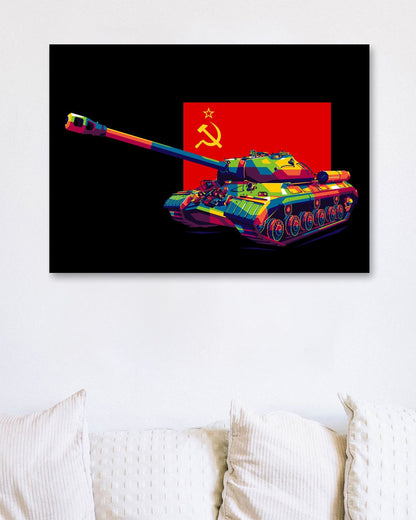 IS-3 Heavy Tank in WPAP Illustration - @lintank_popart