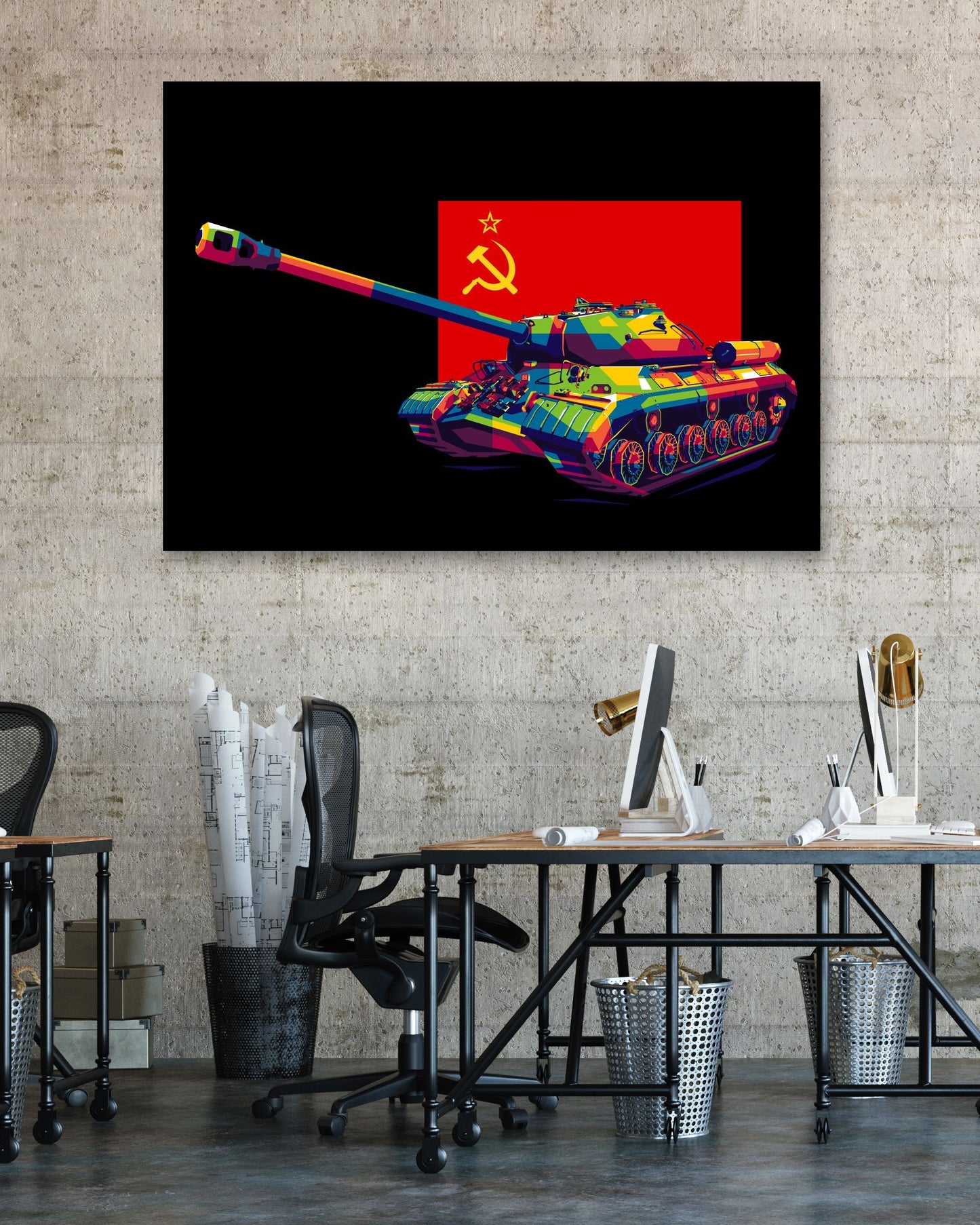 IS-3 Heavy Tank in WPAP Illustration - @lintank_popart