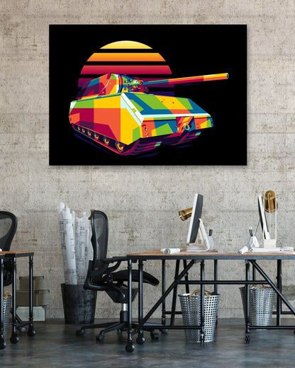 Panzerkampfwagen VIII Maus in WPAP Illustration - @lintank_popart