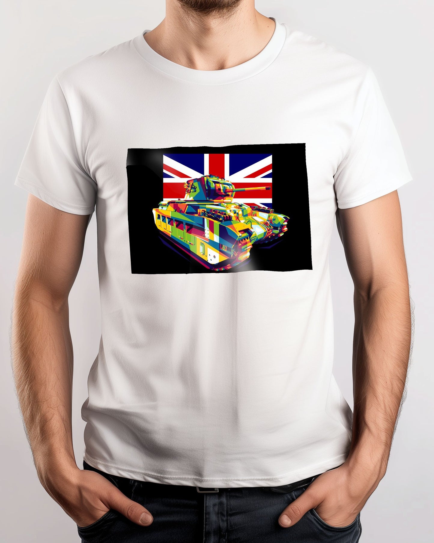 Matilda II Infantry Tank in WPAP Illustration - @lintank_popart