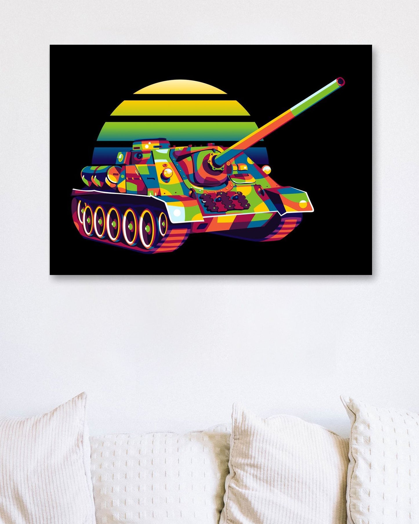 SU-100 Destroyer in Pop Art Illustration - @lintank_popart