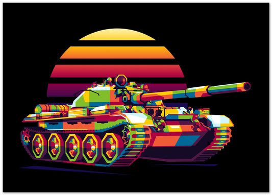 T-62 MBT in WPAP Illustration - @lintank_popart