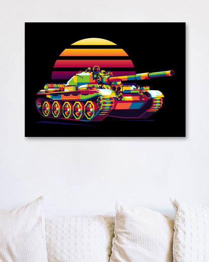 T-62 MBT in WPAP Illustration - @lintank_popart