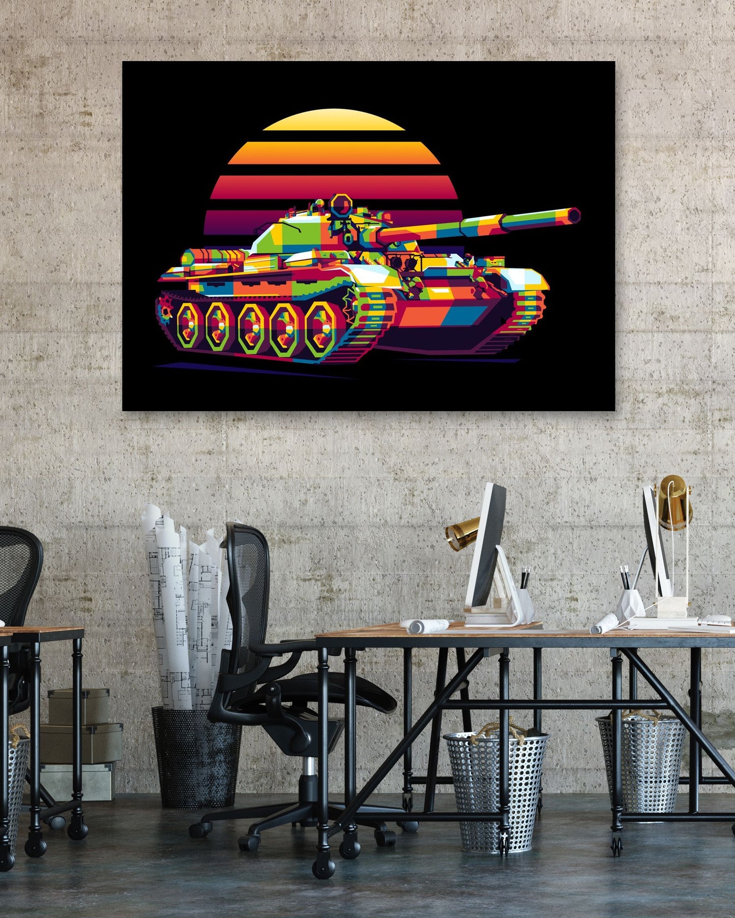 T-62 MBT in WPAP Illustration - @lintank_popart