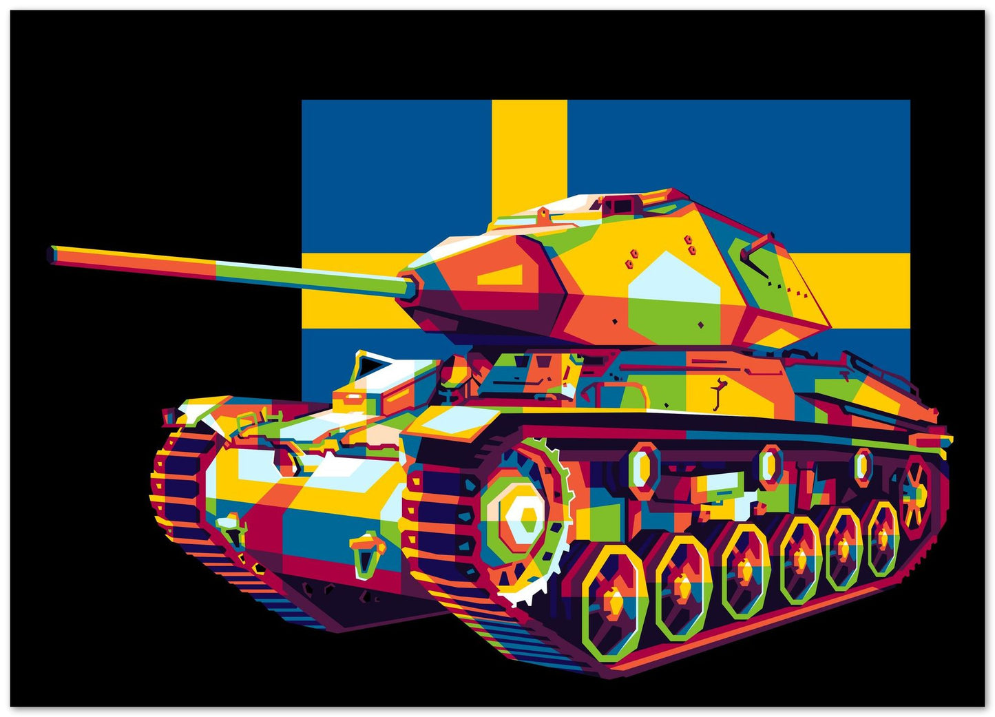 STRV 74 in WPAP Illustration - @lintank_popart