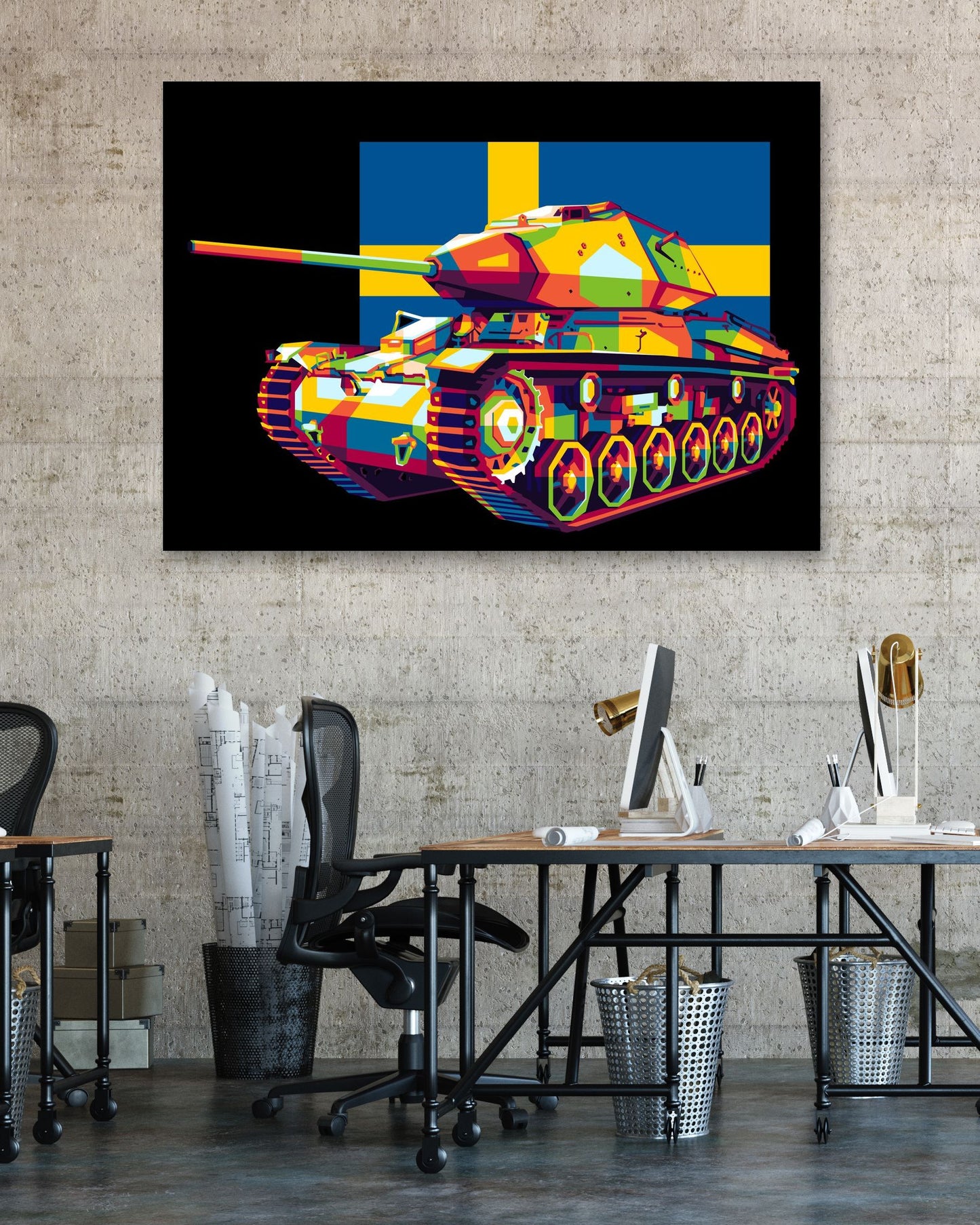 STRV 74 in WPAP Illustration - @lintank_popart