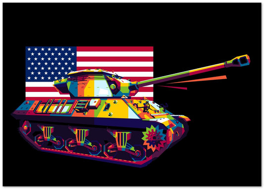 M36 Jackson in WPAP Illustration - @lintank_popart