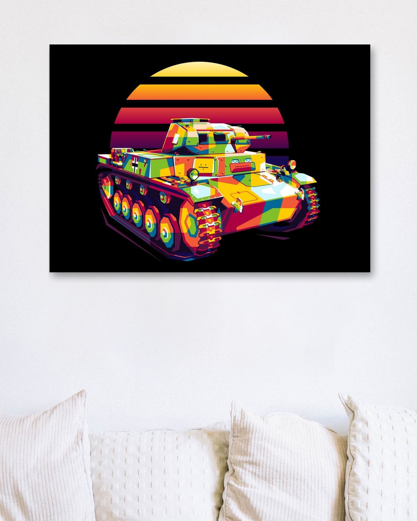 Panzer II in WPAP Illustration - @lintank_popart