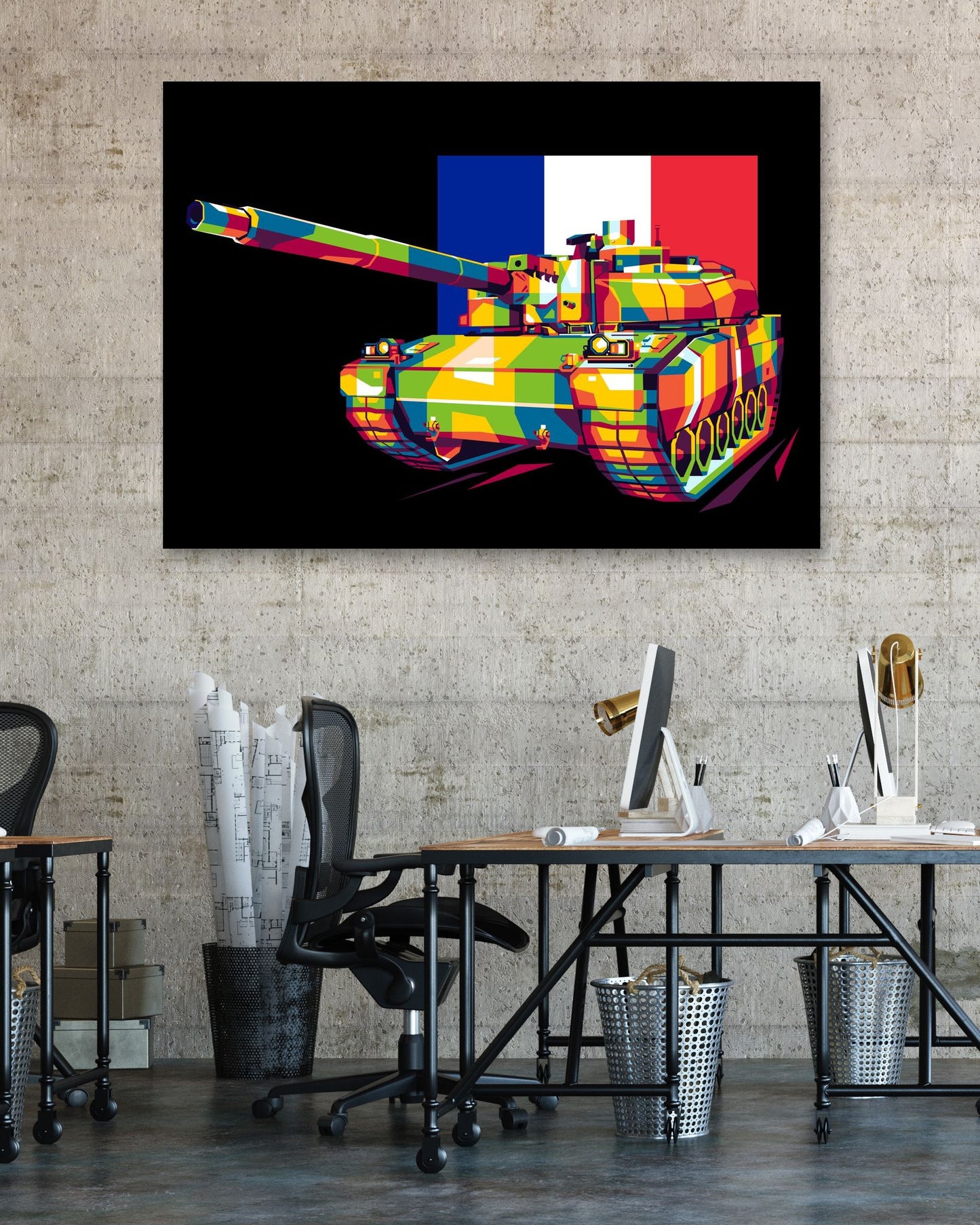 AMX-56 Leclerc in WPAP Illustration - @lintank_popart