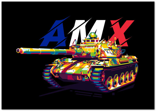 AMX-30 MBT in WPAP Illustration - @lintank_popart