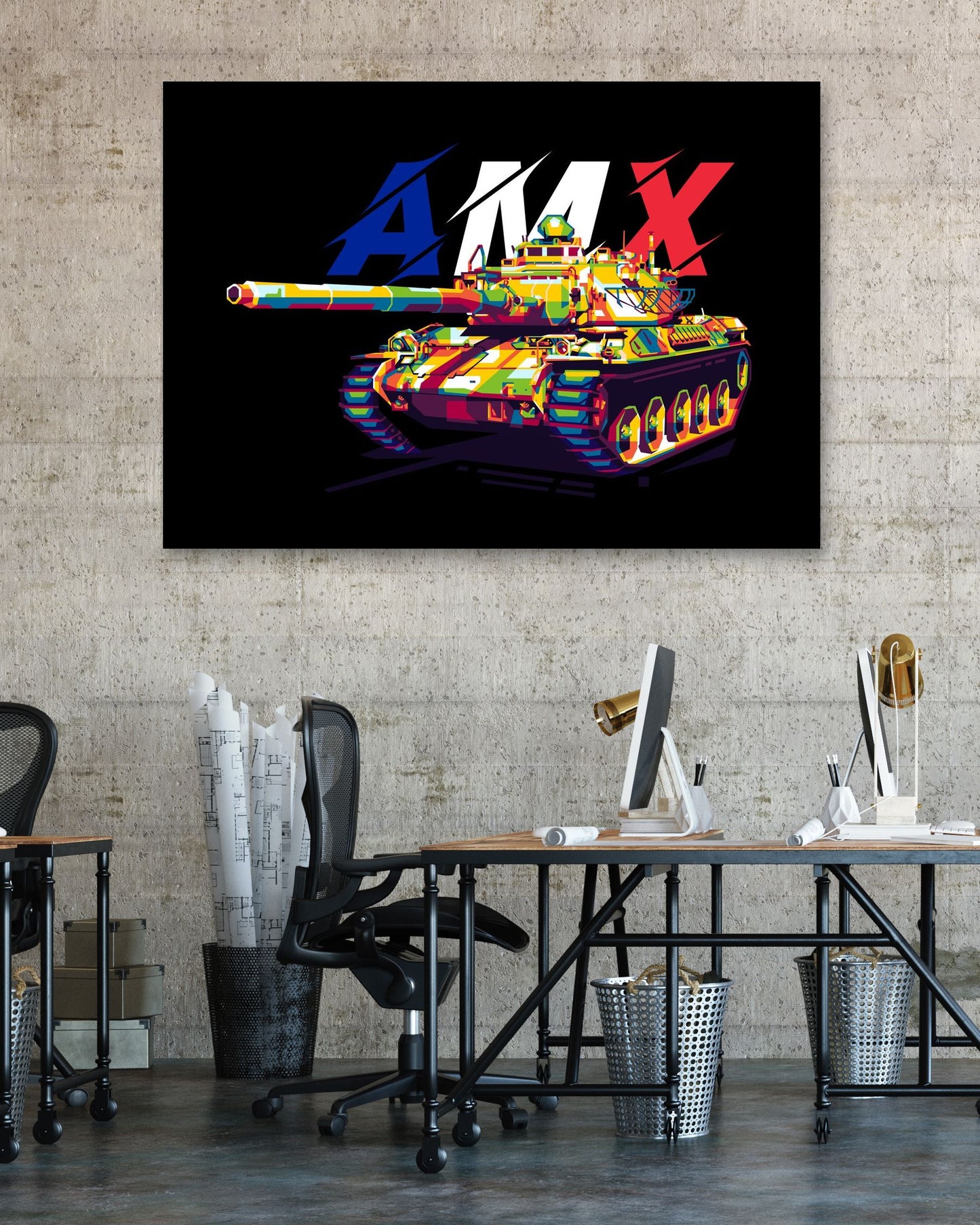 AMX-30 MBT in WPAP Illustration - @lintank_popart