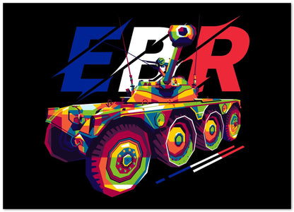 Panhard EBR in WPAP Illustration - @lintank_popart