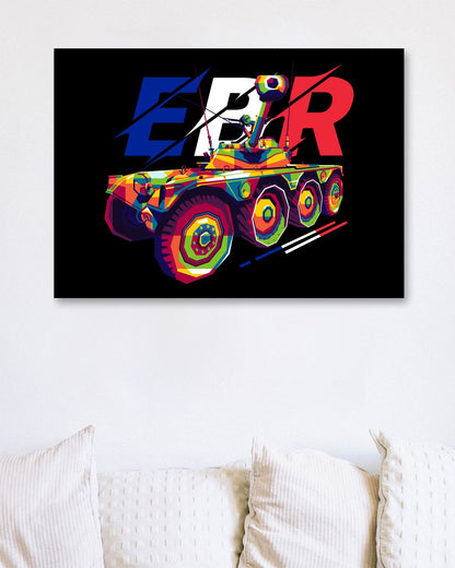 Panhard EBR in WPAP Illustration - @lintank_popart