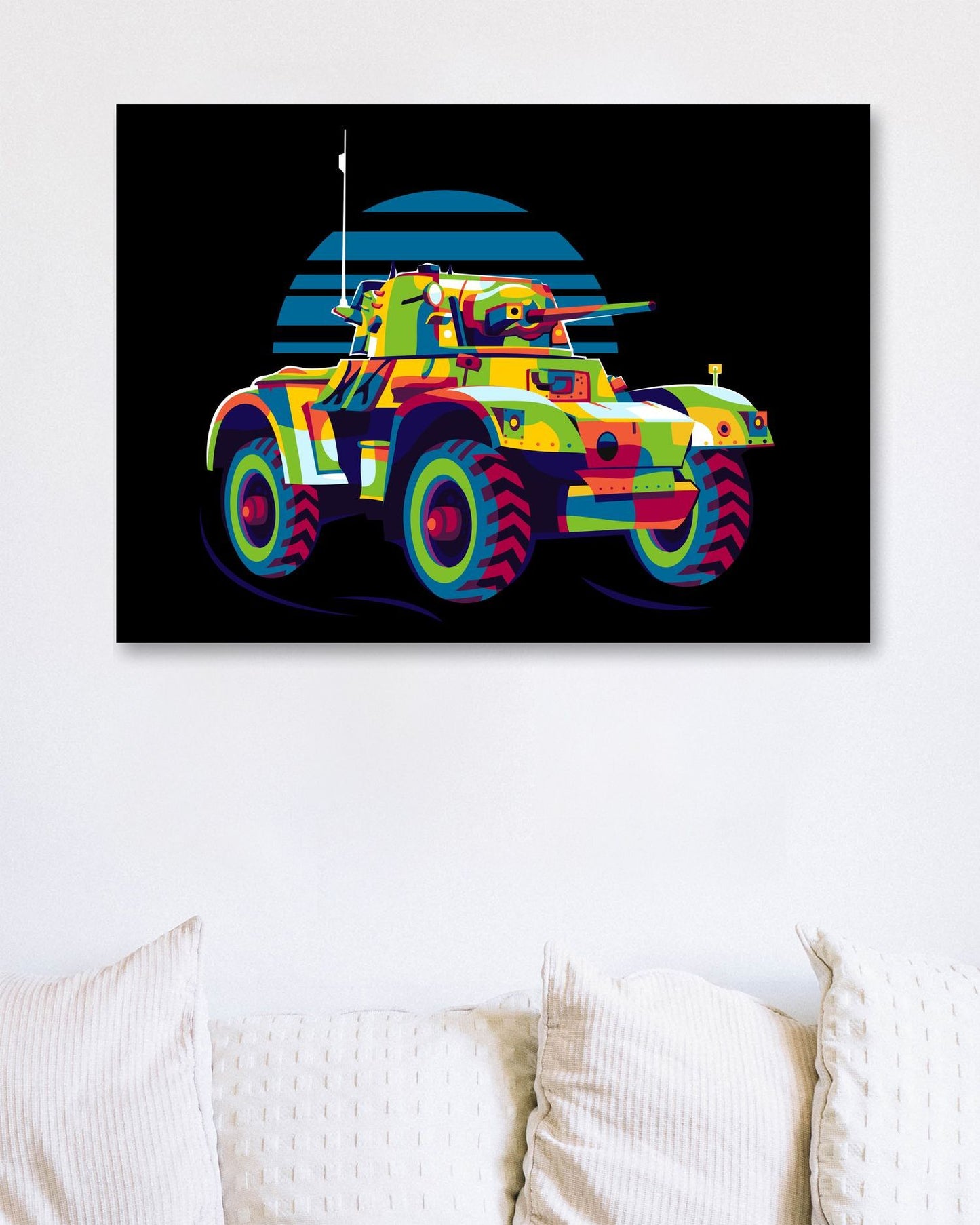 Daimler Armoured Car in Pop Art Illustration - @lintank_popart