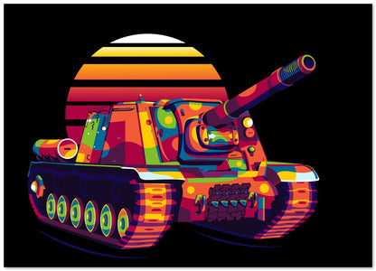 ISU-152 Heavy Destroyer in Pop Art Illustration - @lintank_popart