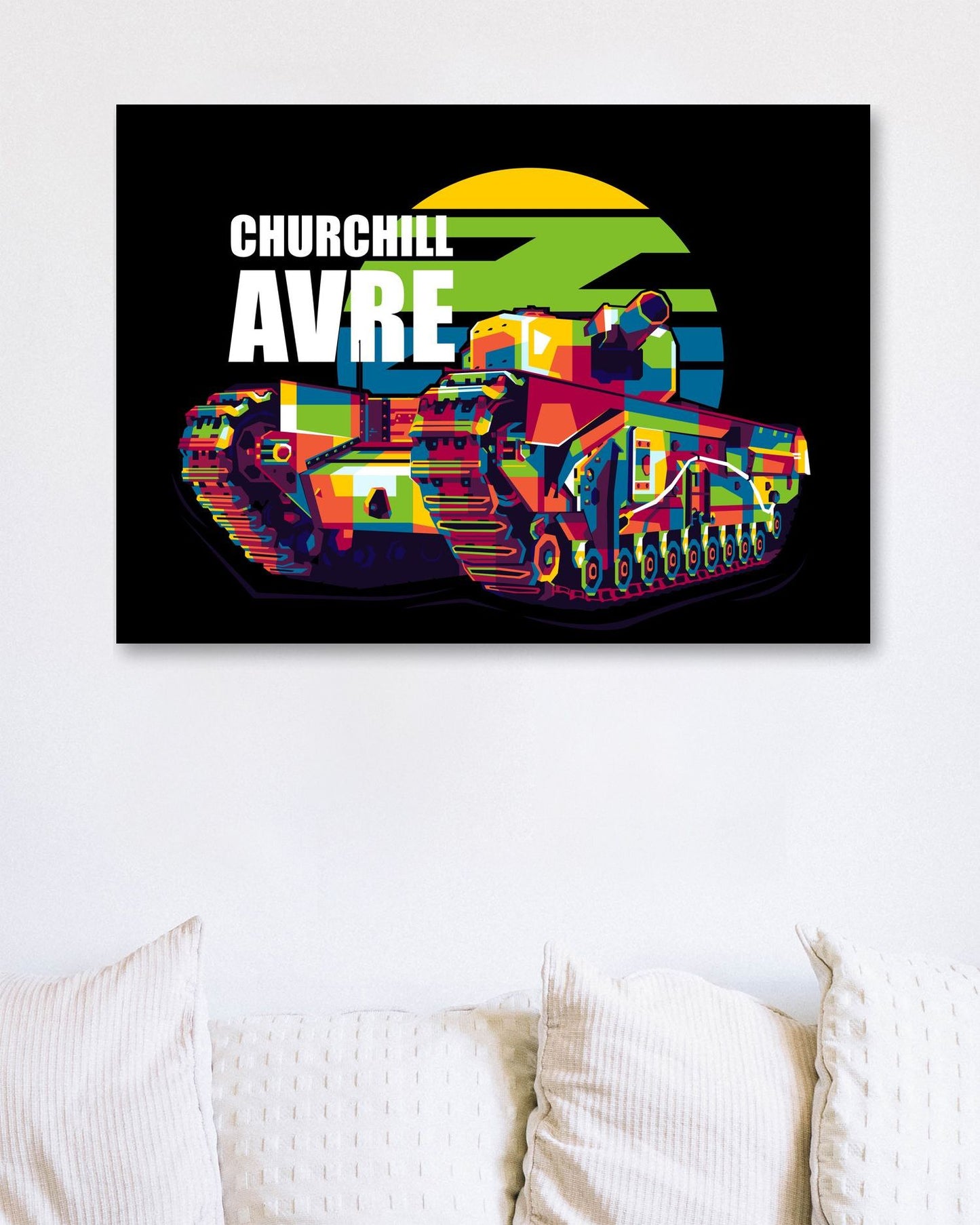 Churchill AVRE in WPAP Illustration - @lintank_popart