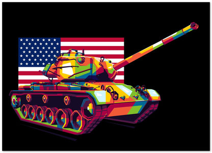 M47 Patton in WPAP Illustration - @lintank_popart