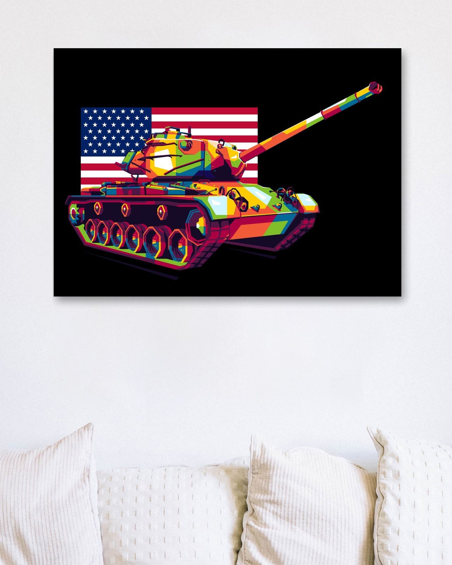 M47 Patton in WPAP Illustration - @lintank_popart