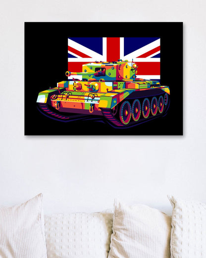 Cromwell Medium Tank in Pop Art Illustration - @lintank_popart