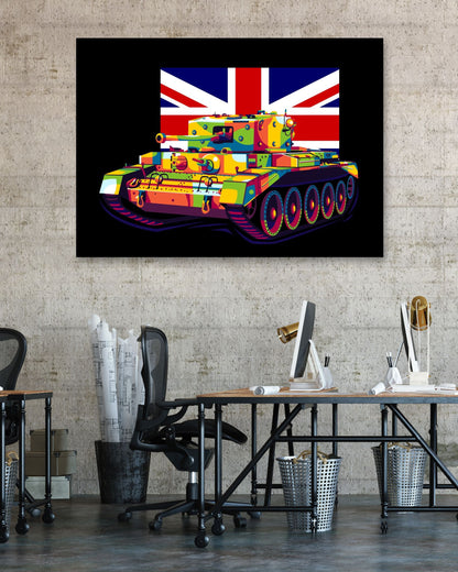 Cromwell Medium Tank in Pop Art Illustration - @lintank_popart