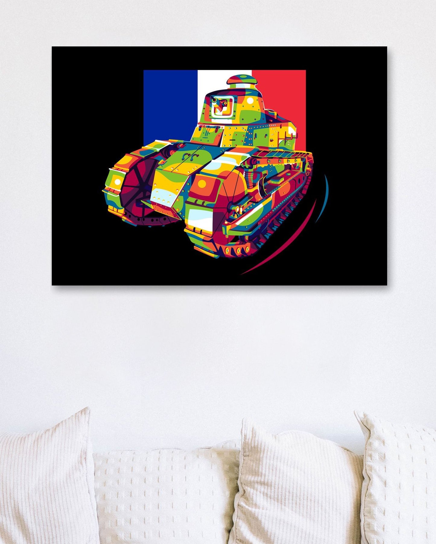 Renault FT-17 in Pop Art Illustration - @lintank_popart