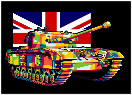 Black Prince Tank in WPAP Illustration - @lintank_popart