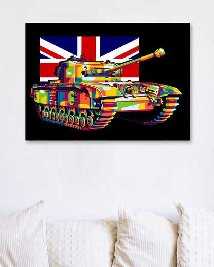 Black Prince Tank in WPAP Illustration - @lintank_popart