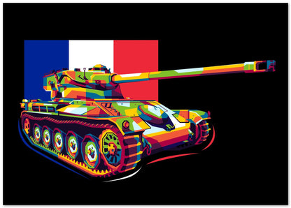 AMX-13 Light Tank in WPAP Illustration - @lintank_popart