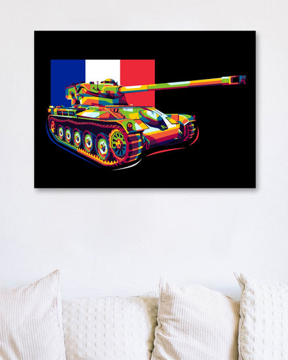 AMX-13 Light Tank in WPAP Illustration - @lintank_popart