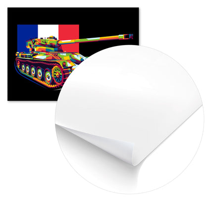 AMX-13 Light Tank in WPAP Illustration - @lintank_popart