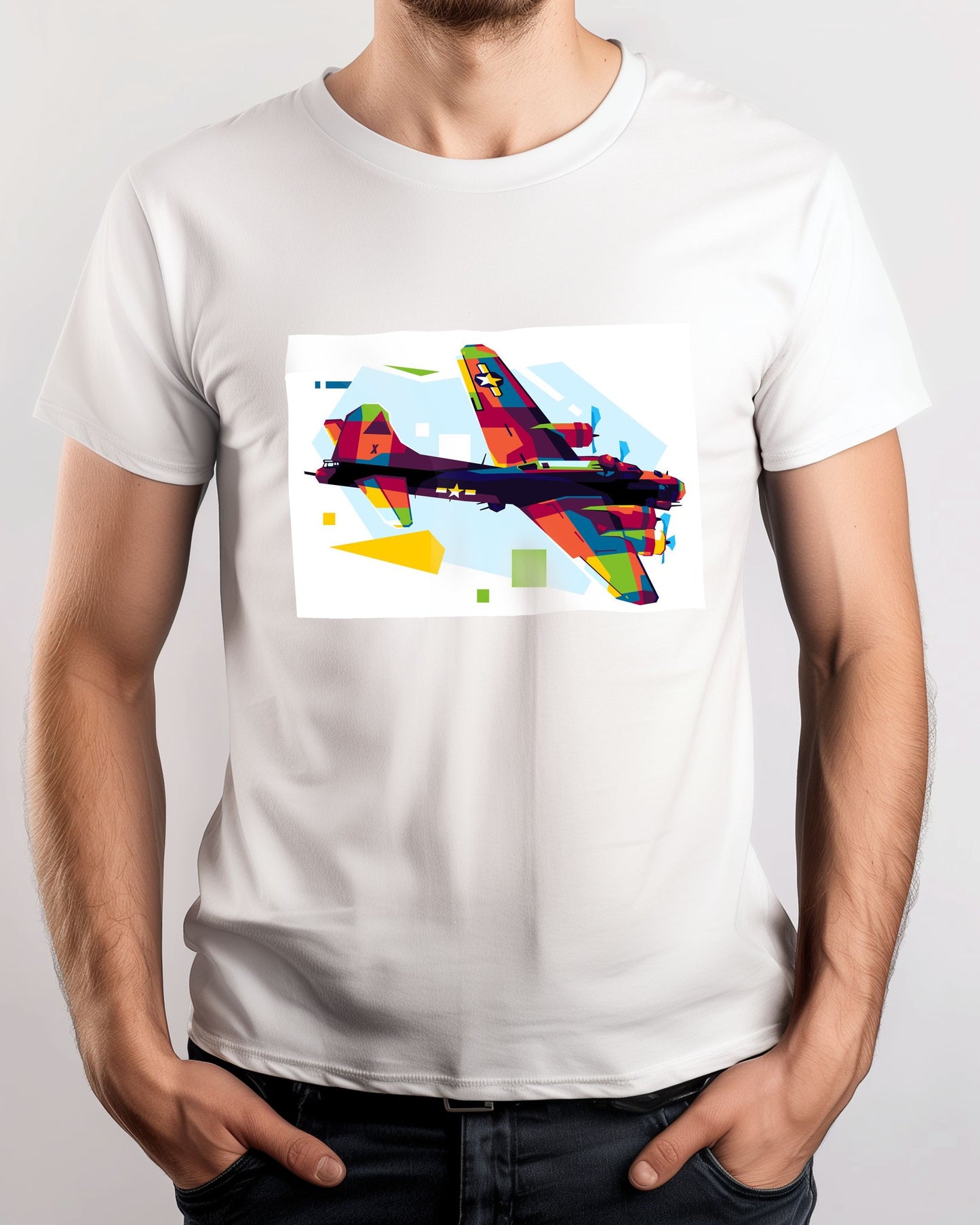 B-17 Flying Fortress in WPAP Illustration - @lintank_popart