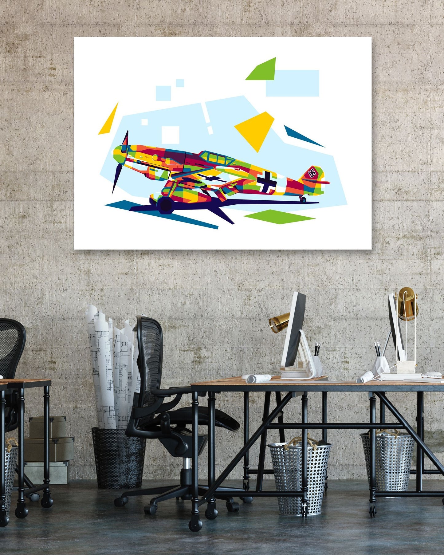 BF-109 in WPAP Illustration - @lintank_popart