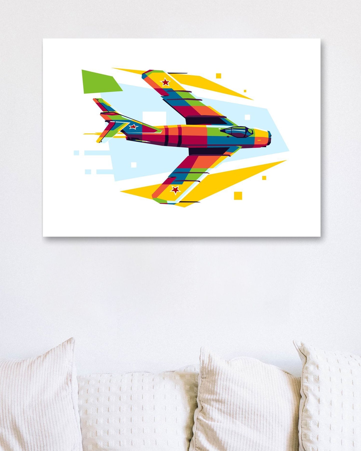 MiG-17 in WPAP Illustration - @lintank_popart