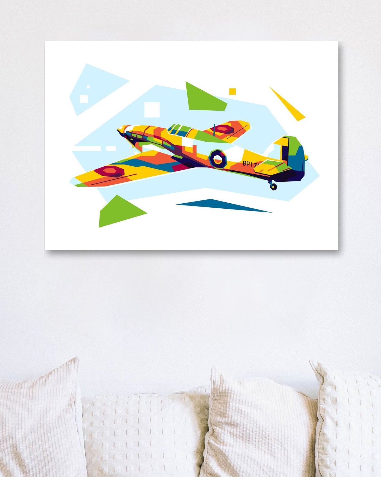 Hawker Hurricane in WPAP Illustration - @lintank_popart