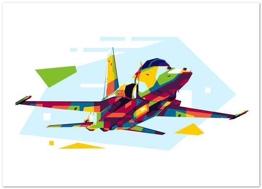 F-5 Tiger in WPAP Illustration - @lintank_popart