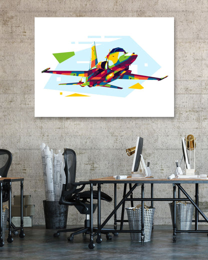 F-5 Tiger in WPAP Illustration - @lintank_popart