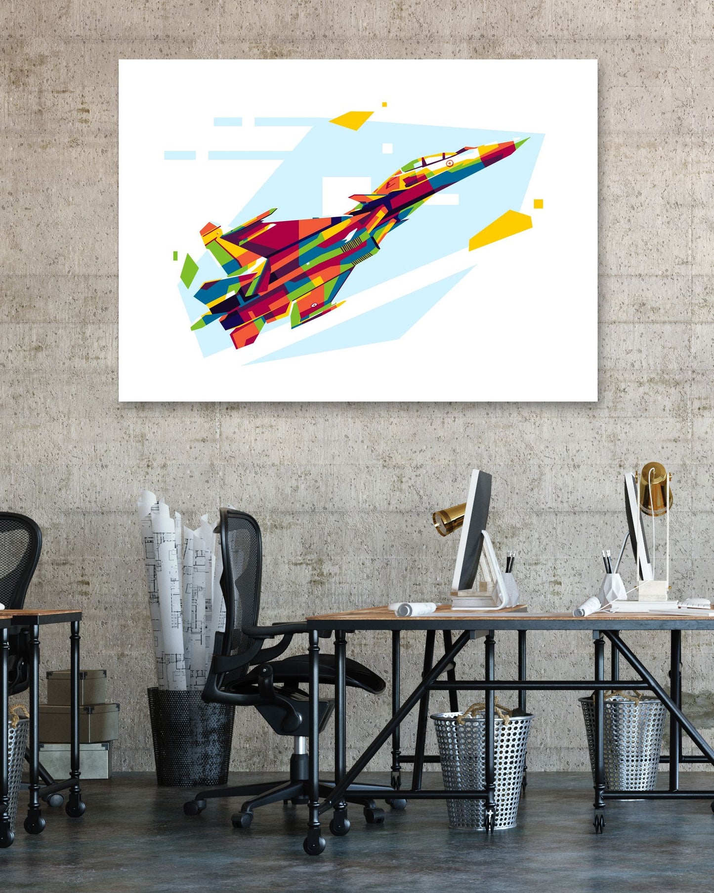 SU-30MKI in WPAP Illustration - @lintank_popart