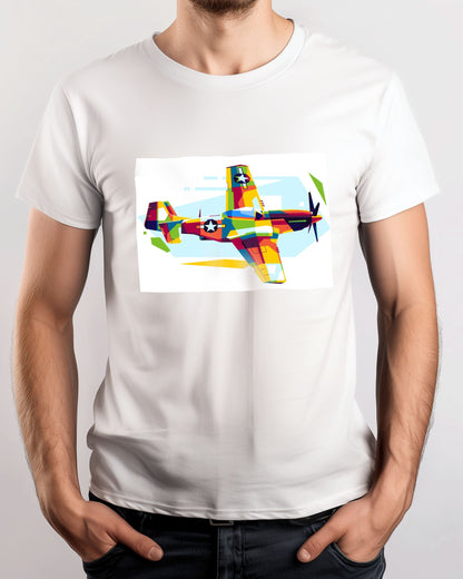 P-51 Mustang in WPAP Illustration - @lintank_popart