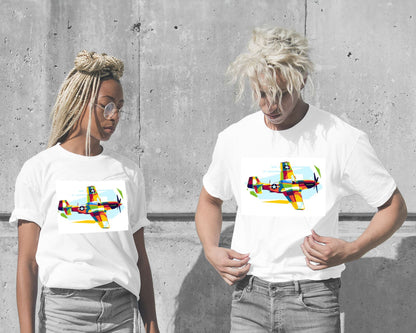 P-51 Mustang in WPAP Illustration - @lintank_popart