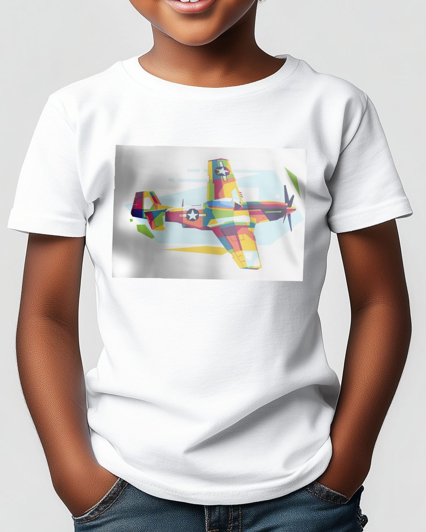 P-51 Mustang in WPAP Illustration - @lintank_popart