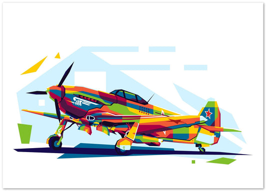 Yak-3 in WPAP Illustration - @lintank_popart