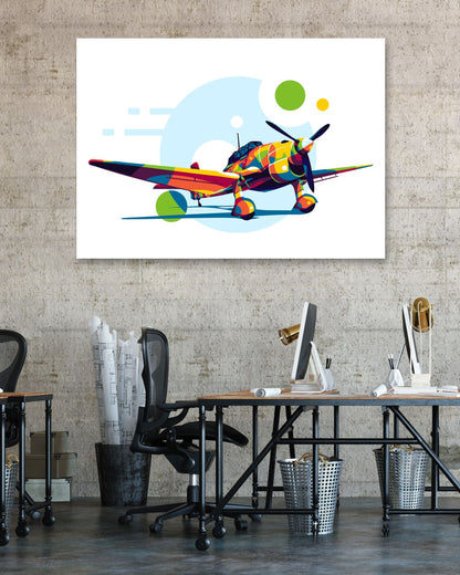 Junkers Ju 87 in Pop Art Illustration - @lintank_popart