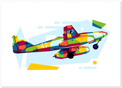 ME 262 in WPAP Illustration - @lintank_popart