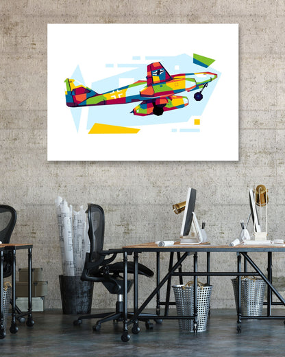 ME 262 in WPAP Illustration - @lintank_popart